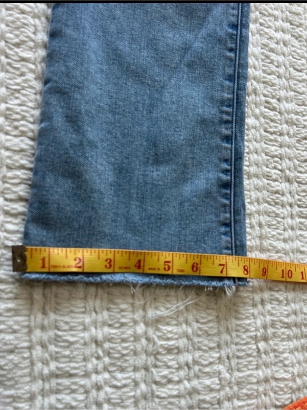 Madewell Light Blue Ankle Crop Straight Jeans - Picture 7 of 11